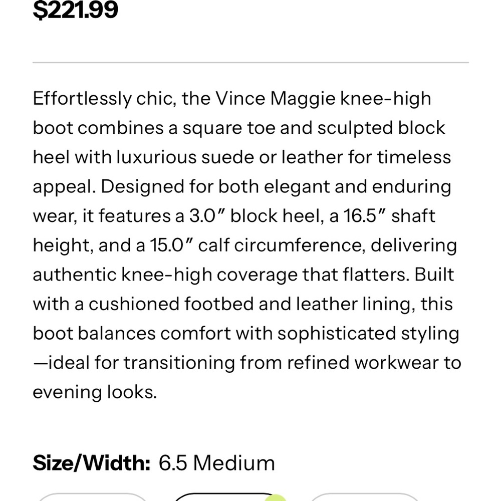 Vince Black Heeled Knee-High Boots - Picture 5 of 6